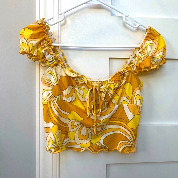 Urban Outfitters Tops - Urban Outfitters Yellow Crop Top